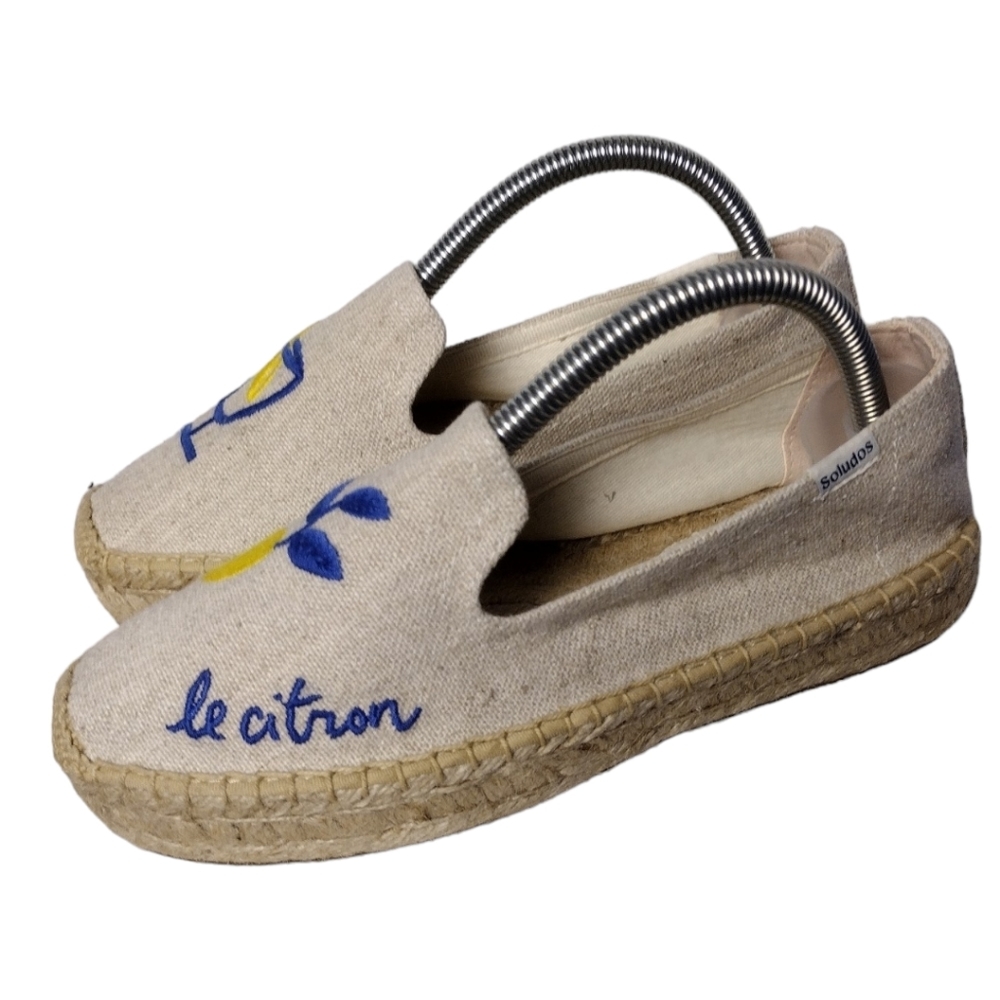 Soludos Limoncello Smoking Slipper Platform Espadrilles - Picture 2 of 9